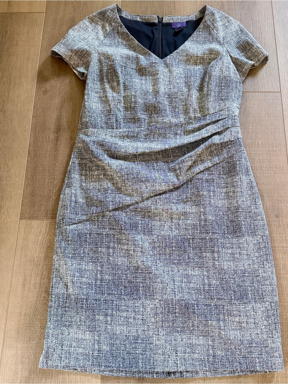 NYDJ Womens Sheath Dress Size 12 Lift Tuck Technology Tweed Secretary Career